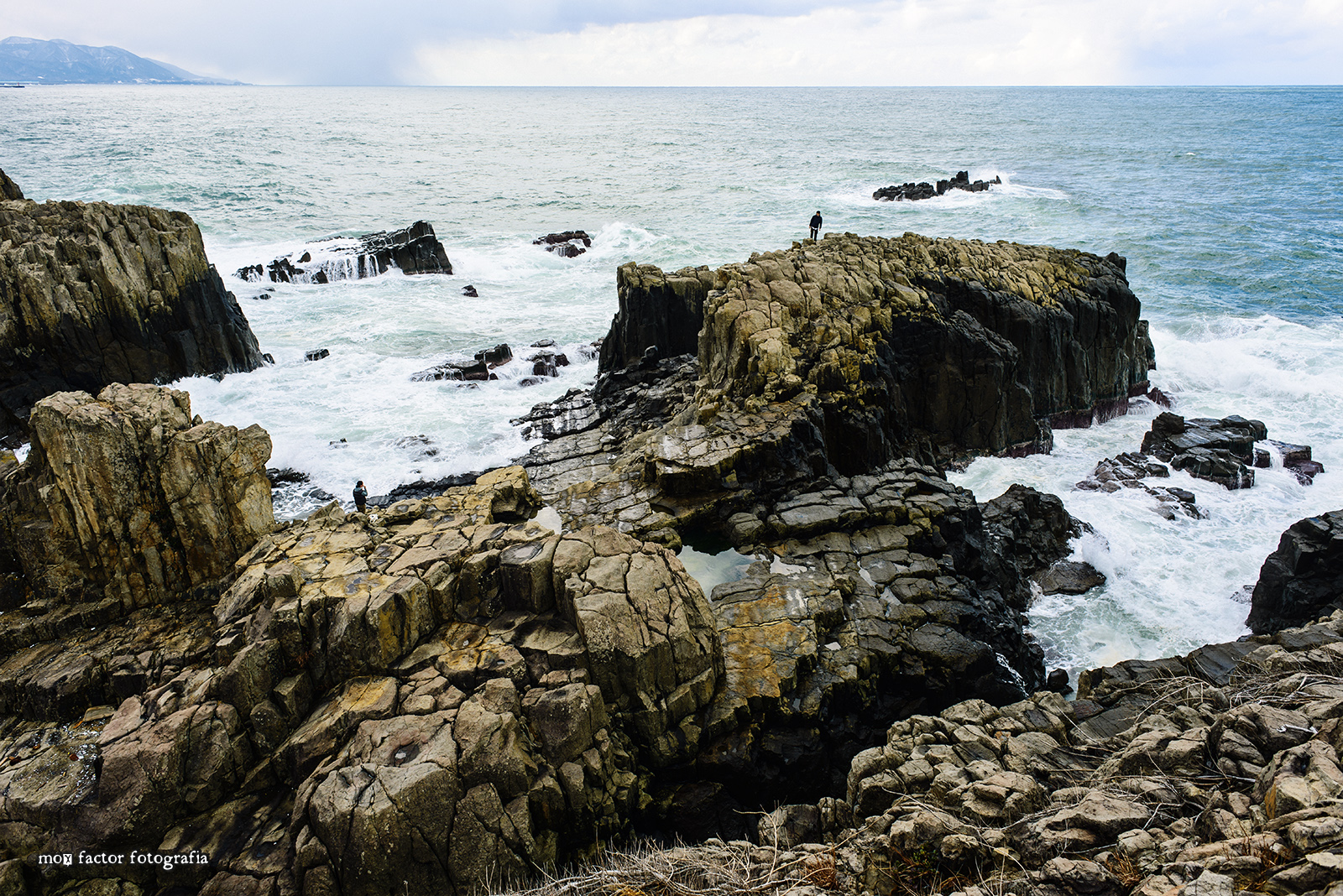 The jagged cliffs of Tojinbo.